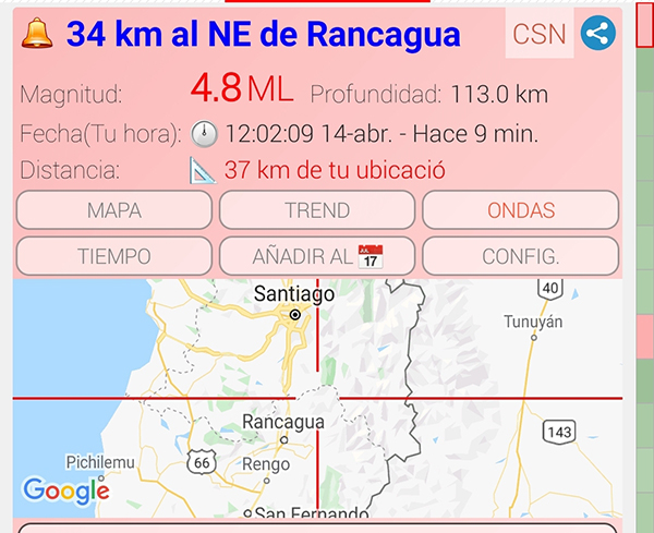 Sismo de mediana intensidad se registra en la zona central del país