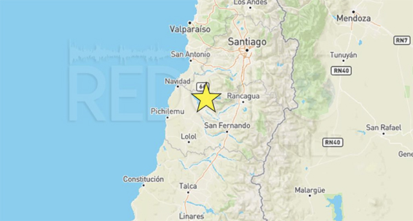 Sismo de mediana intensidad en la región de O’Higgins