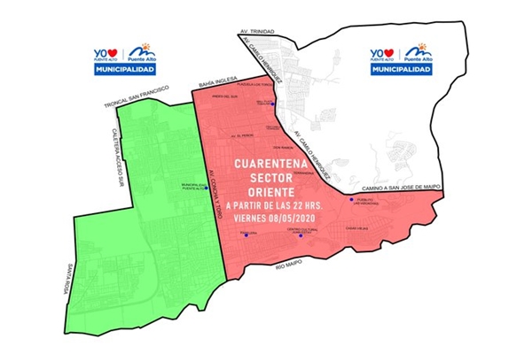 Los nuevos límites de la cuarentena extendida en Puente Alto