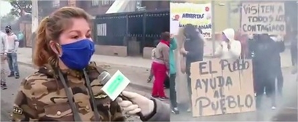 Vecinos protestan en La Pintana: “El 90% de la villa está cesante”
