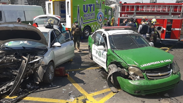 [Video] Banda criminal roba camión con celulares y carabineros choca tras ir por los autores