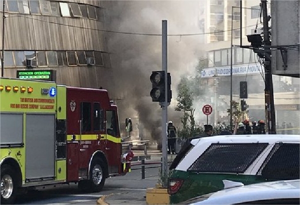 Explosión por emergencia eléctrica en Metro Tobalaba