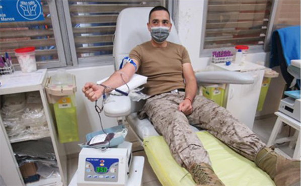 Militares del N° 1 “Buin” donan sangre en el hospital Sótero del Río