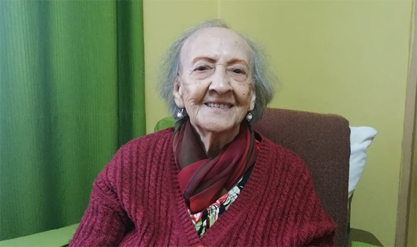 Doña María Toledo, plena a sus 95 años