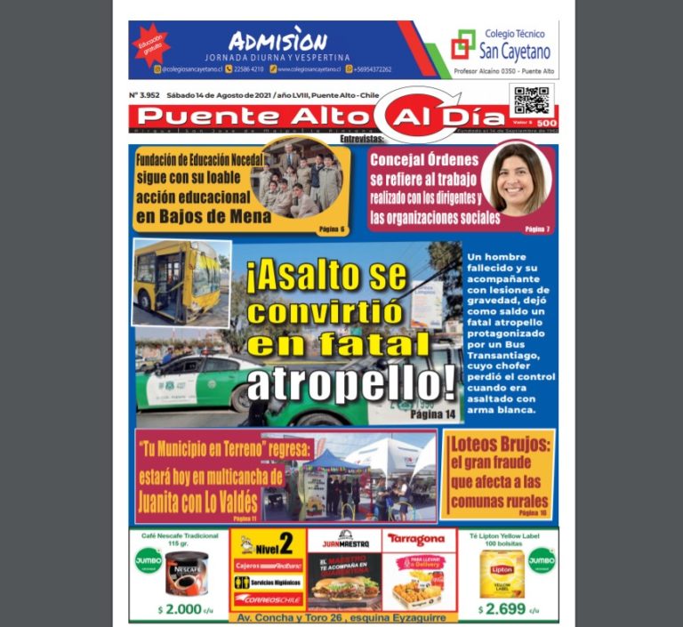 Revisa la edición de este sábado 14 de agosto de 2021