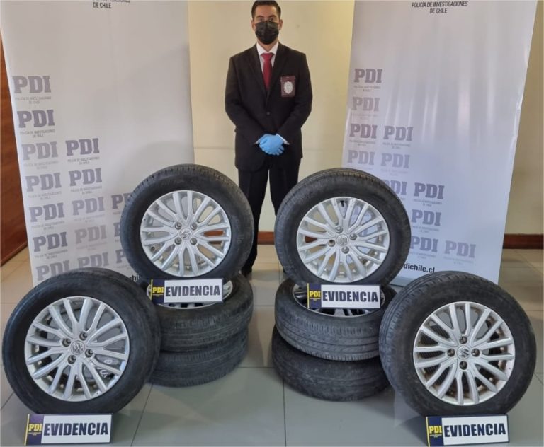 Detienen a sujetos que se especializaban en la venta de llantas de vehículo robadas en Puente Alto