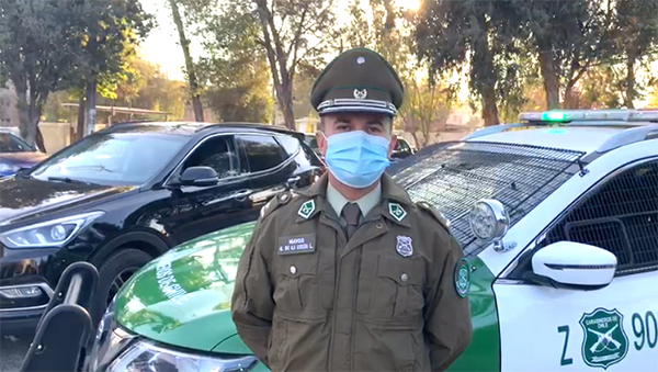 Carabineros recuperó automóvil en tiempo récord
