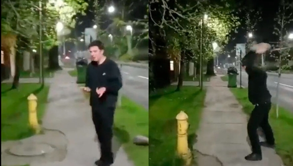 <strong>Identifican a sujeto que destruyó grifo en Las Condes</strong>
