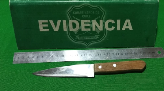 Carabineros detuvo a sujeto por atacar con un cuchillo a su pareja embarazada