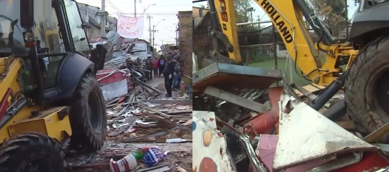 Nueva demolición de mausoleo narco en Lo Espejo