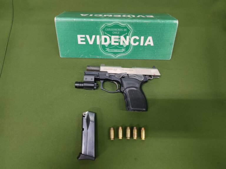 Incautan arma de fuego en población La Frontera